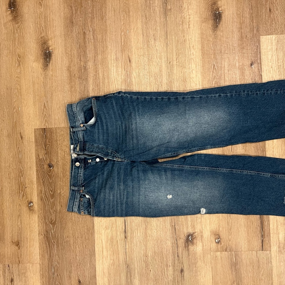 Free People Dark Blue Skinny Jeans